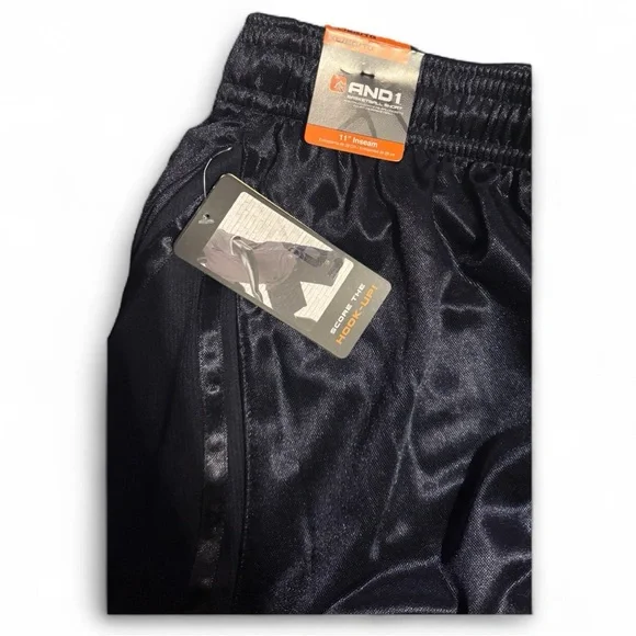 AND1 Men's Navy Athletic Shorts - Picture 3 of 4